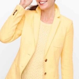Talbots Casual Yellow Aberdeen Ponte Knit Jacket--Size 10